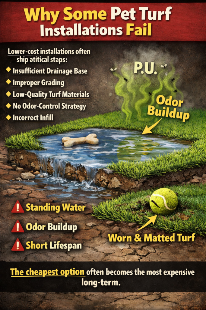 Why Some Pet Turf Installations Fail