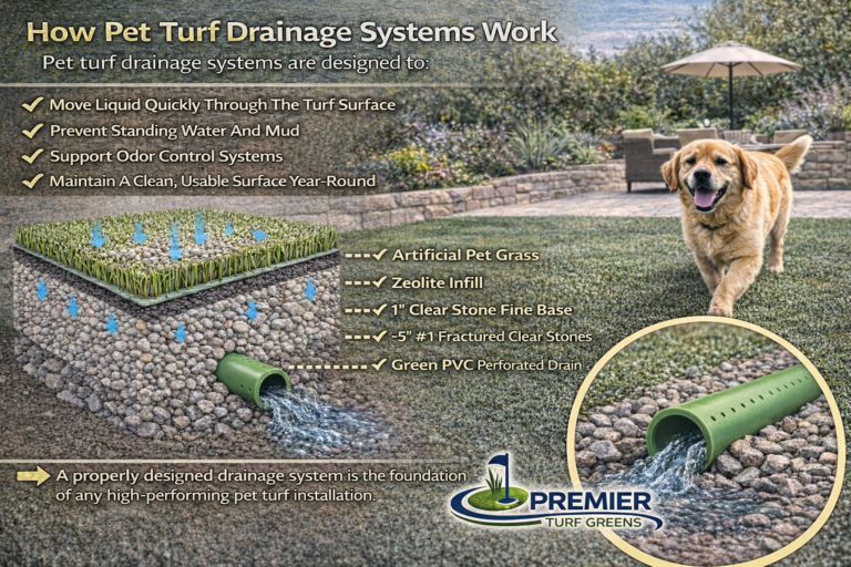 How pet turf drainage systems work - Wisconsin Pet Turf Installation