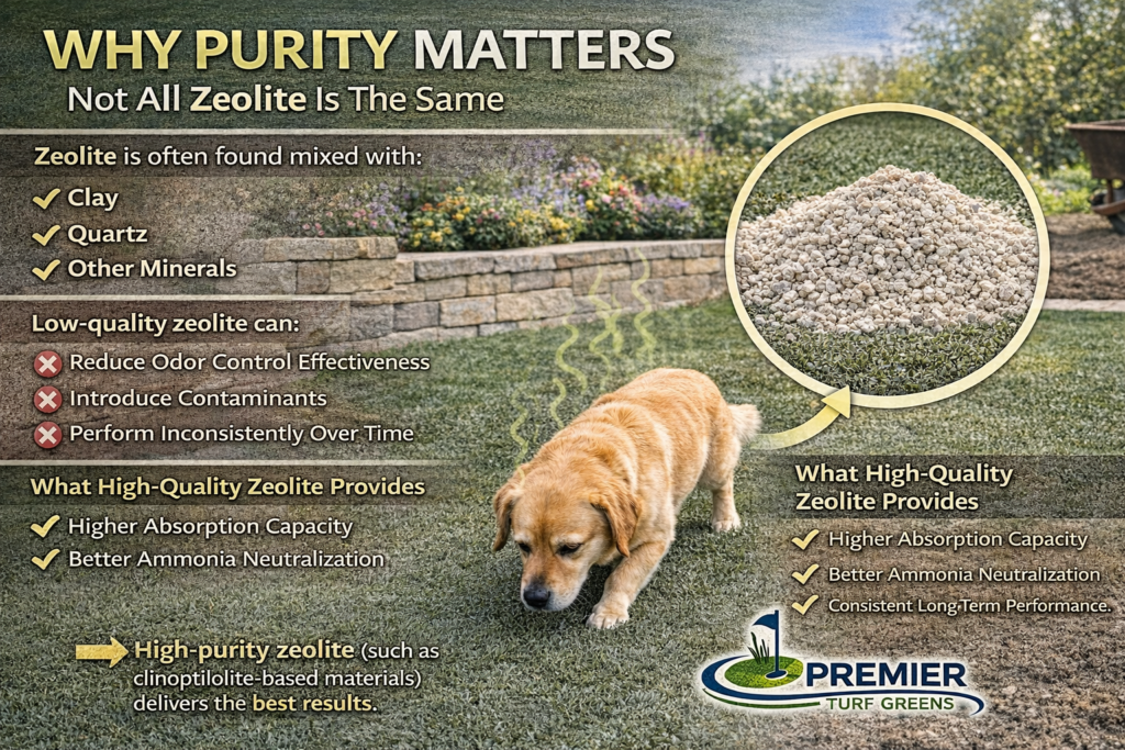 Purity in zeolite for turf -why it matters for pet turf installations