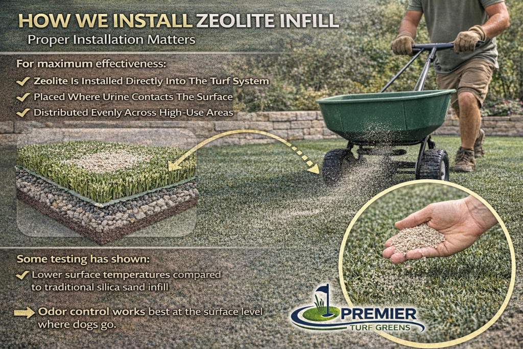 Zeolite infill installation instructions - Wisconsin - required for all pet turf installations